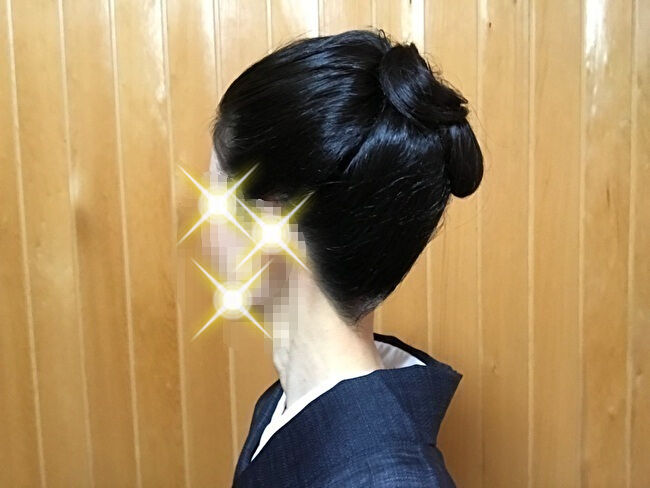 自分で出来る和髪・着物簡単セルフヘアアレンジ・「簡単」「短時間」「綺麗」に作れる結髪・斜め左側