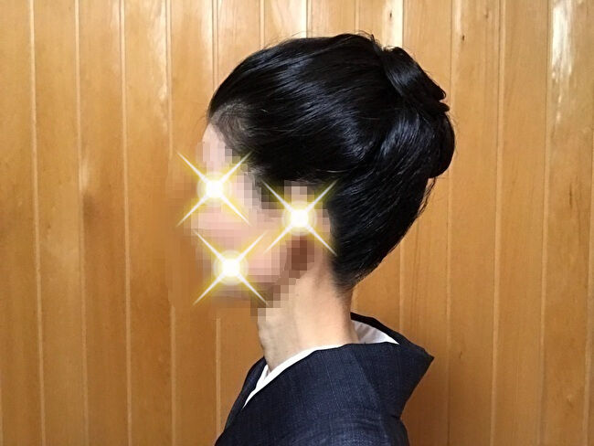 自分で出来る和髪・着物簡単セルフヘアアレンジ・「簡単」「短時間」「綺麗」に作れる結髪・左側