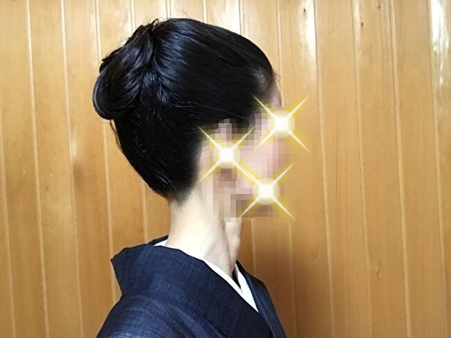 自分で出来る和髪・着物簡単セルフヘアアレンジ・「簡単」「短時間」「綺麗」に作れる結髪・斜め右側