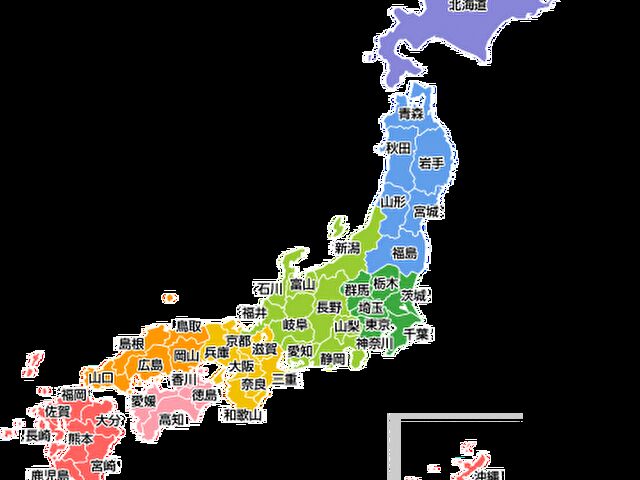 日本の織物の産地 日本地図